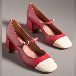 Anthropologie Vicenza Colorblock Mary Jane Heels